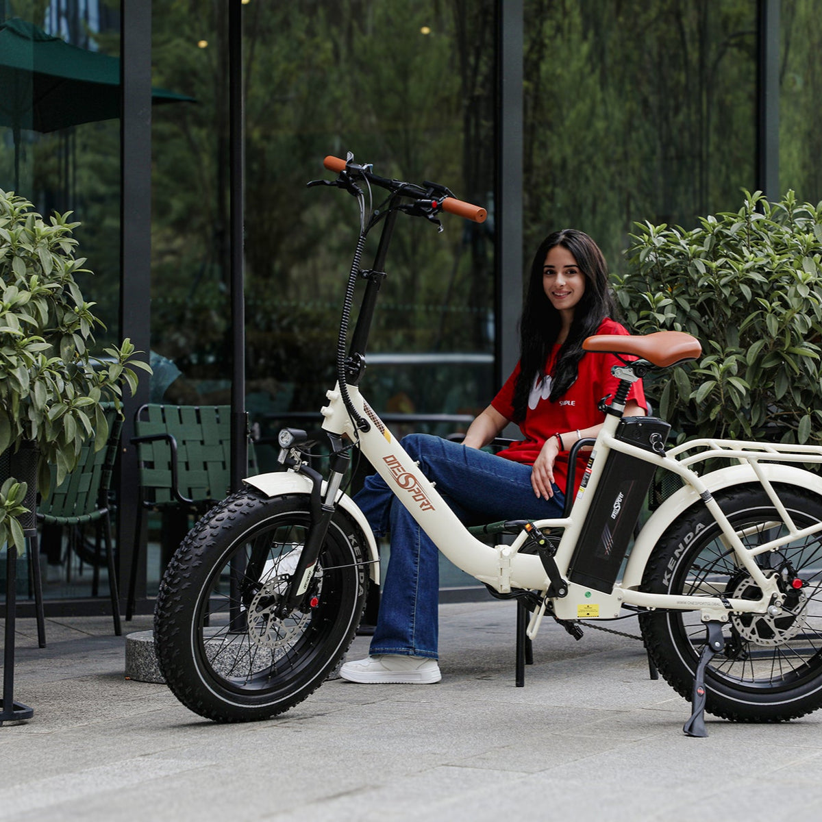OneSport OT16-2 20 ''vélo de banlieue électrique pliant 250W moteur 48V 15.6Ah batterie Support APP