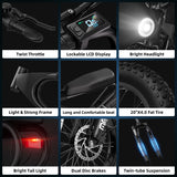 MEELOD DK200 20" Retro Moped Style Electric Bike 750W Motor 48V 13Ah Battery (CA Version)