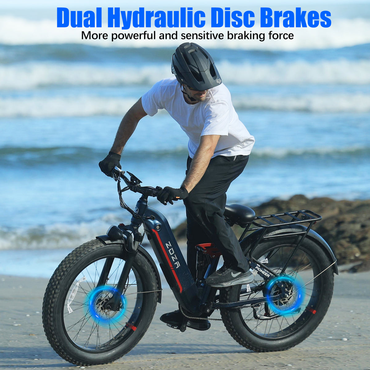 ZADA LB09 26"  750w （1500 Peak  ）Motor Fat Tire Step-through Full Suspension Mountain Electric Bike 48V 18Ah Battery
