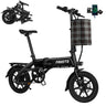 MEELOD S5 14" Mini Folding Electric Bike 500W Peak Motor 36V 10.4Ah Battery