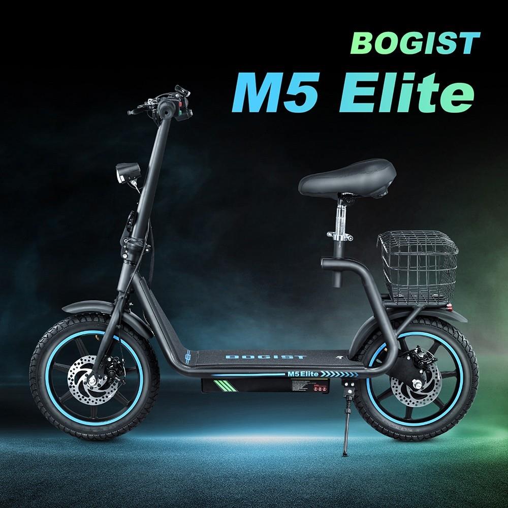 BOGIST AE86-ORIGIN M5 Elite 14" Electric Scooter 500W Motor 48V 13Ah Seat and Cargo Carrier