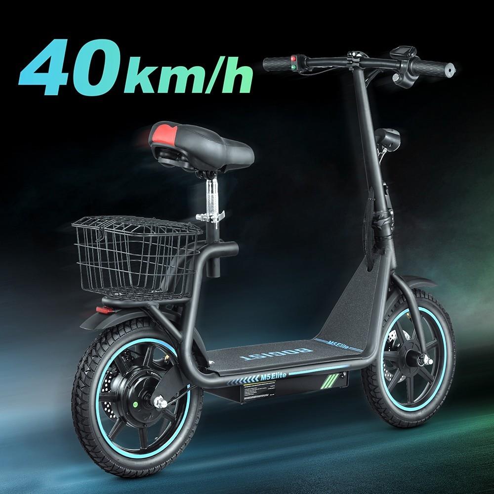 BOGIST AE86-ORIGIN M5 Elite 14" Electric Scooter 500W Motor 48V 13Ah Seat and Cargo Carrier