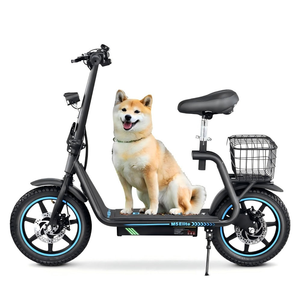 BOGIST AE86-ORIGIN M5 Elite 14" Electric Scooter 500W Motor 48V 13Ah Seat and Cargo Carrier