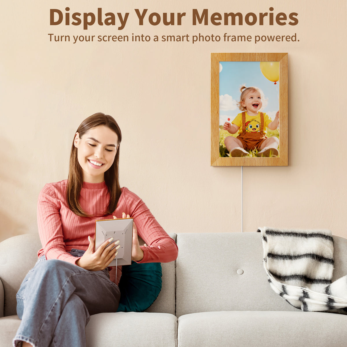 CALYCAL NB55 10.1" Wall Mounted Digital Calendar Free Subscription & Recording Function