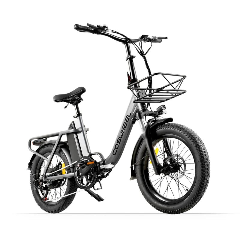 COSWHEEL Y20L 20" Step-Thru Electric Bike Peak 1200W Motor 48V 15Ah Battery