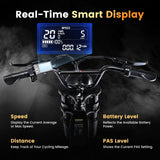 CYCROWN Run 20" Retro Fat Tire Off Road Mountain Electric Bike 750W Motor 36V 10.4Ah Battery