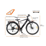 CYRUSHER Voyage 27.5" 700CC Tires Trekking E-Bike 250W Motor 36V 14Ah Battery
