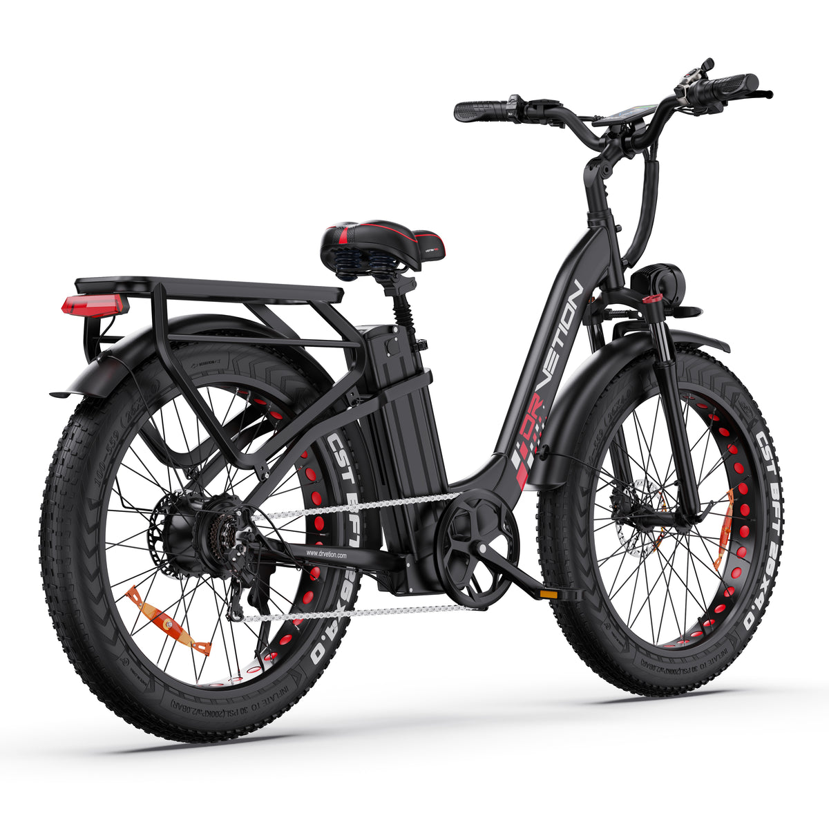 DRVETION CTR26 26" Step-Thru E-Bike 1000W Peak Motor 48V 15AH/20Ah Battery