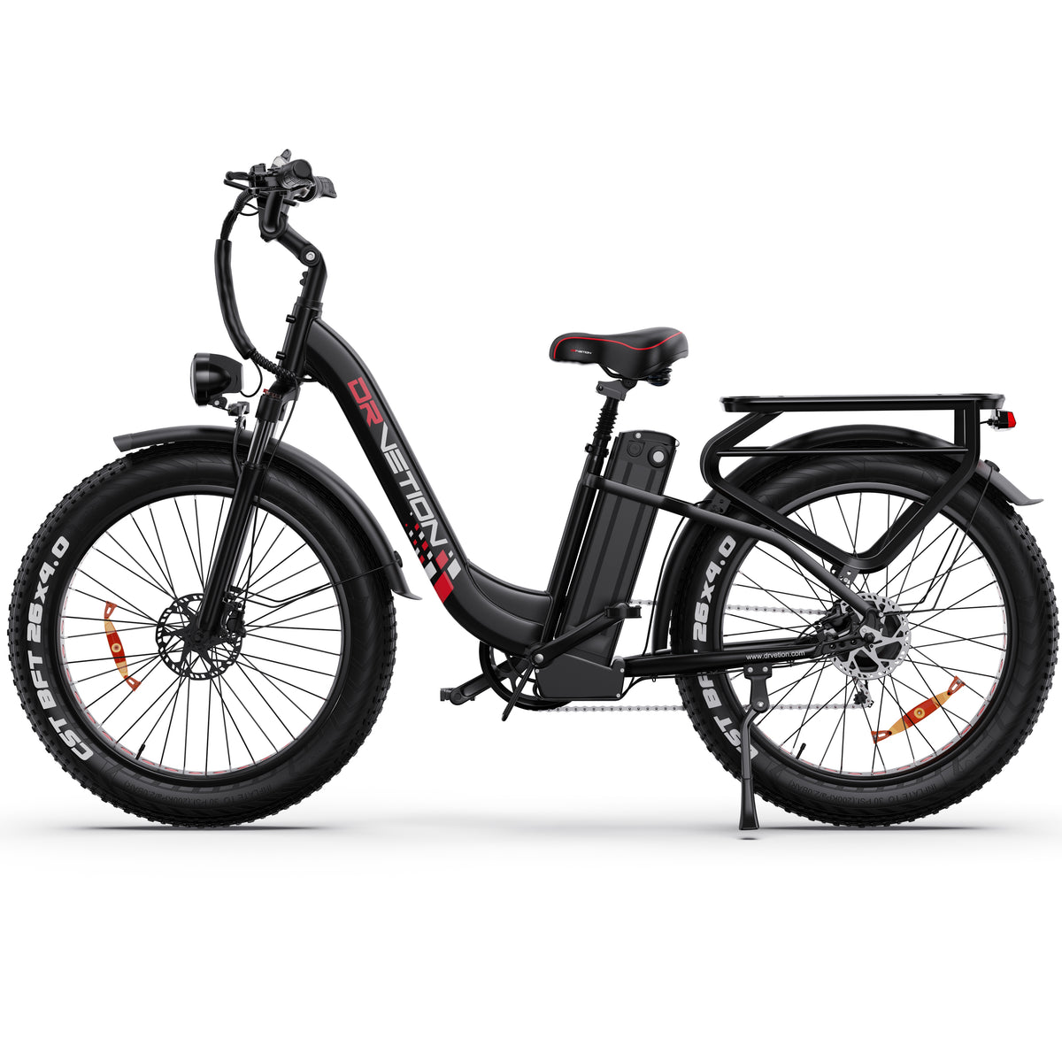 DRVETION CTR26 26" Step-Thru E-Bike 1000W Peak Motor 48V 15AH/20Ah Battery