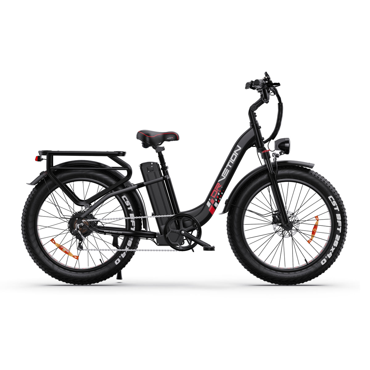 DRVETION CTR26 26" Step-Thru E-Bike 1000W Peak Motor 48V 15AH/20Ah Battery