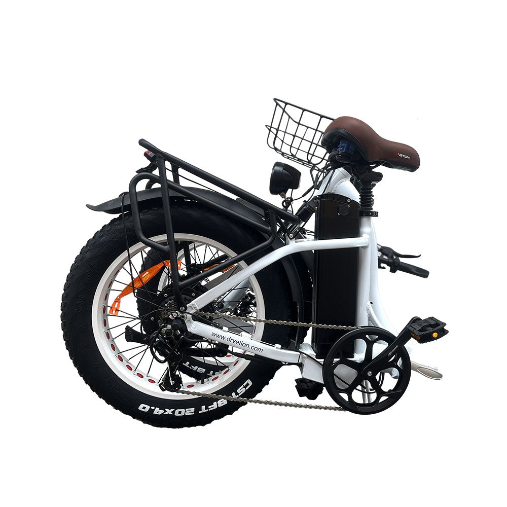DRVETION CT20 20" Fat Tires Folding Electric Bike 750W Motor 48V 10Ah/15Ah/20Ah Battery（Disc Brake）