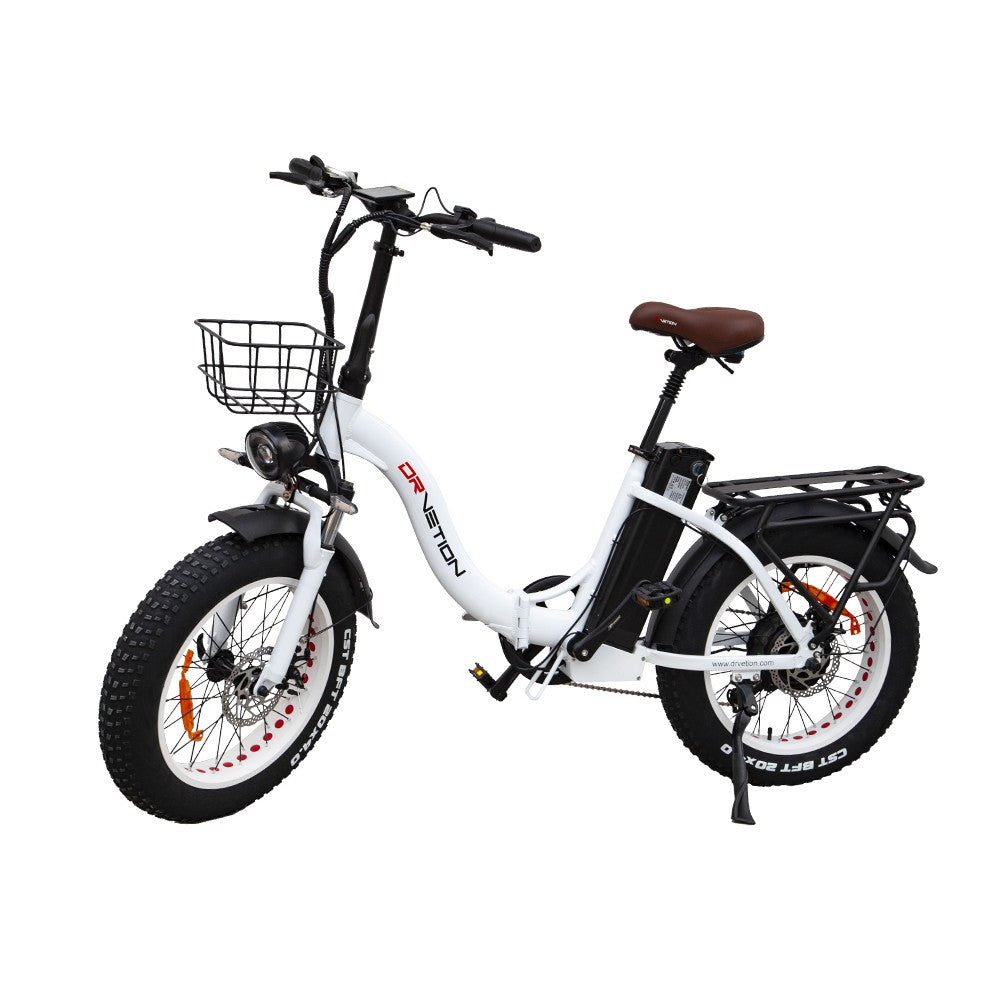 DRVETION CT20 20" Fat Tires Folding Electric Bike 750W Motor 48V 10Ah/15Ah/20Ah Battery（Disc Brake）