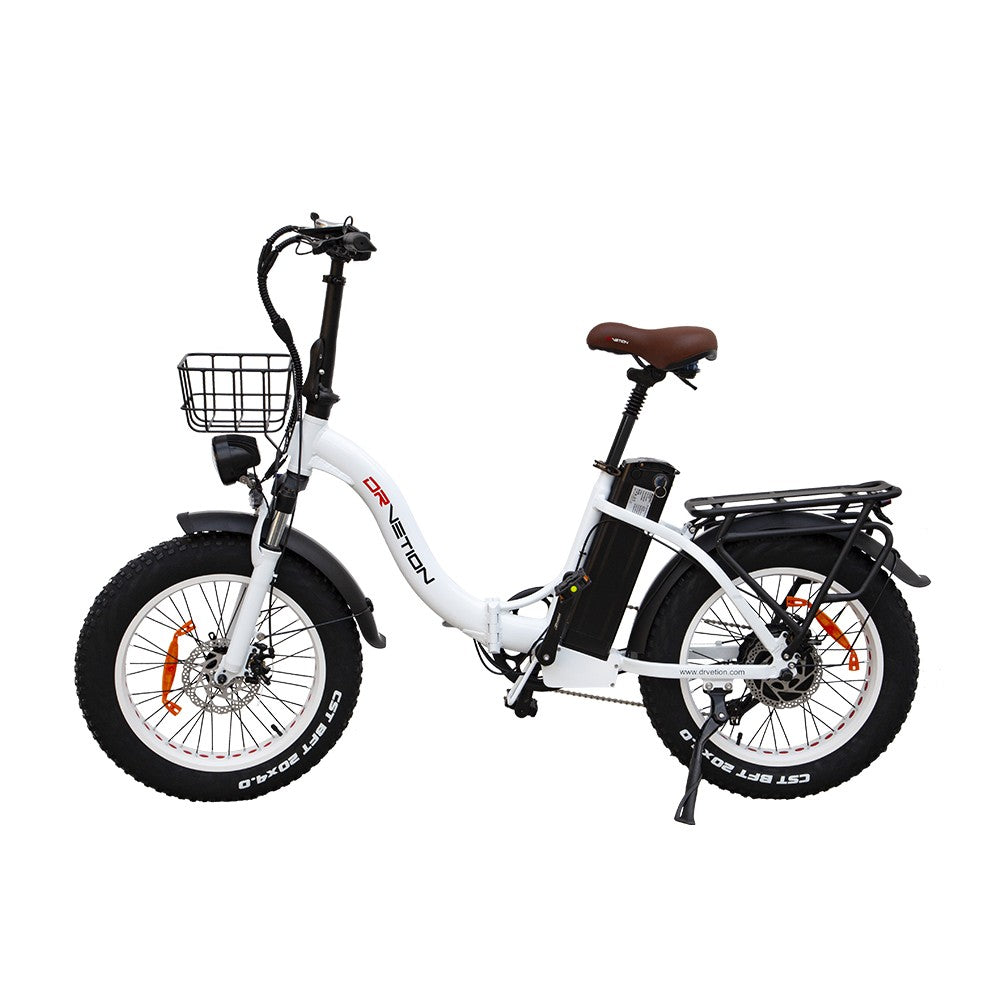 DRVETION CT20 20" Fat Tires Folding Electric Bike 750W Motor 48V 10Ah/15Ah/20Ah Battery（Disc Brake）