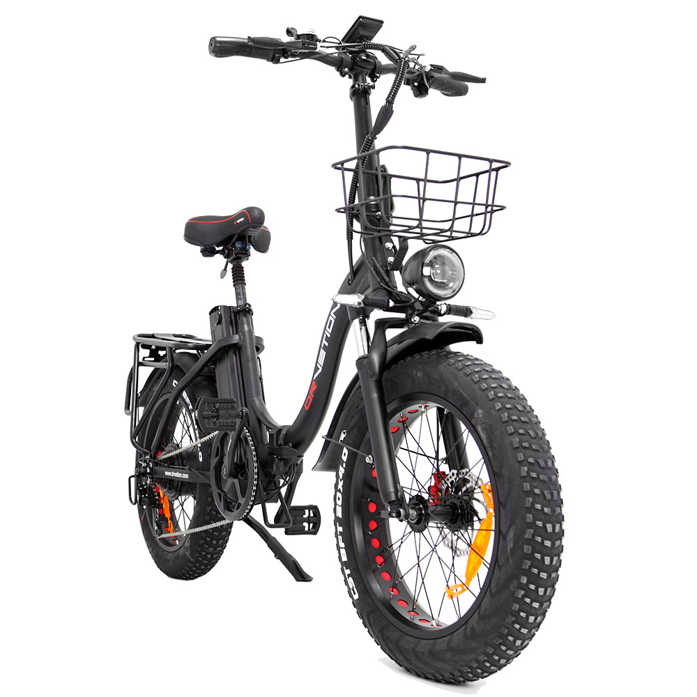 DRVETION CT20 20" Fat Tires Folding Electric Bike 750W Motor 48V 10Ah/15Ah/20Ah Battery（Disc Brake）