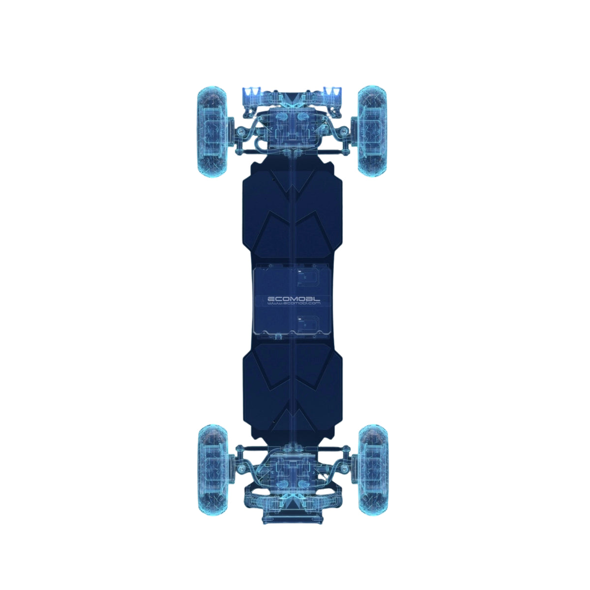 ECOMOBL Hybrid X5 4WD Electric Skateboard 4*4900W Motor 24Ah Battery