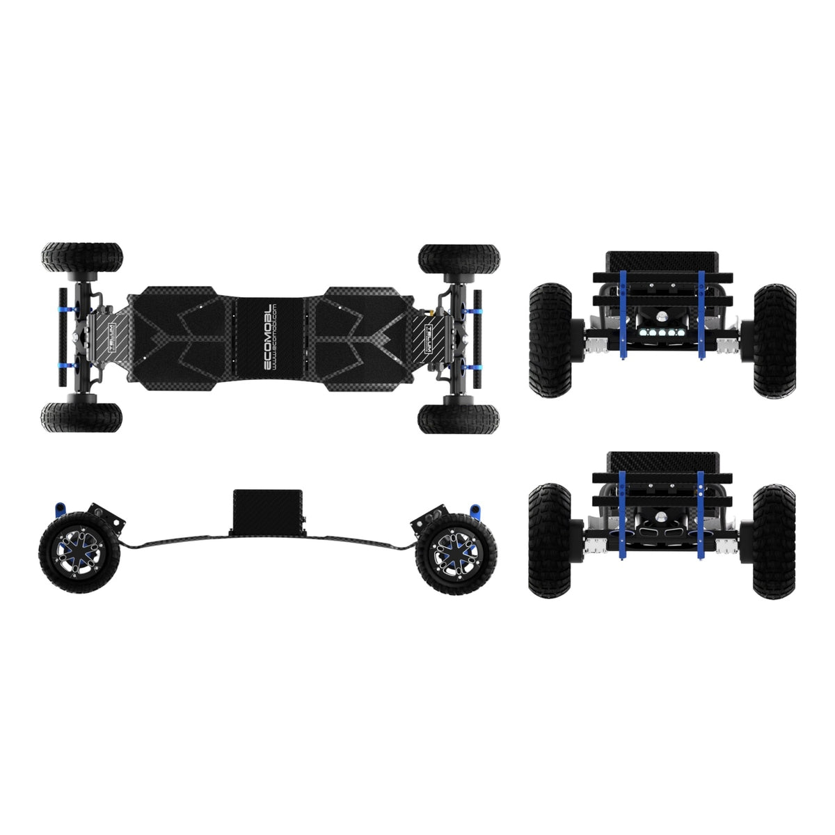 ECOMOBL Telum BA 4WD Electric Skateboard 4*3750W 24Ah Battery