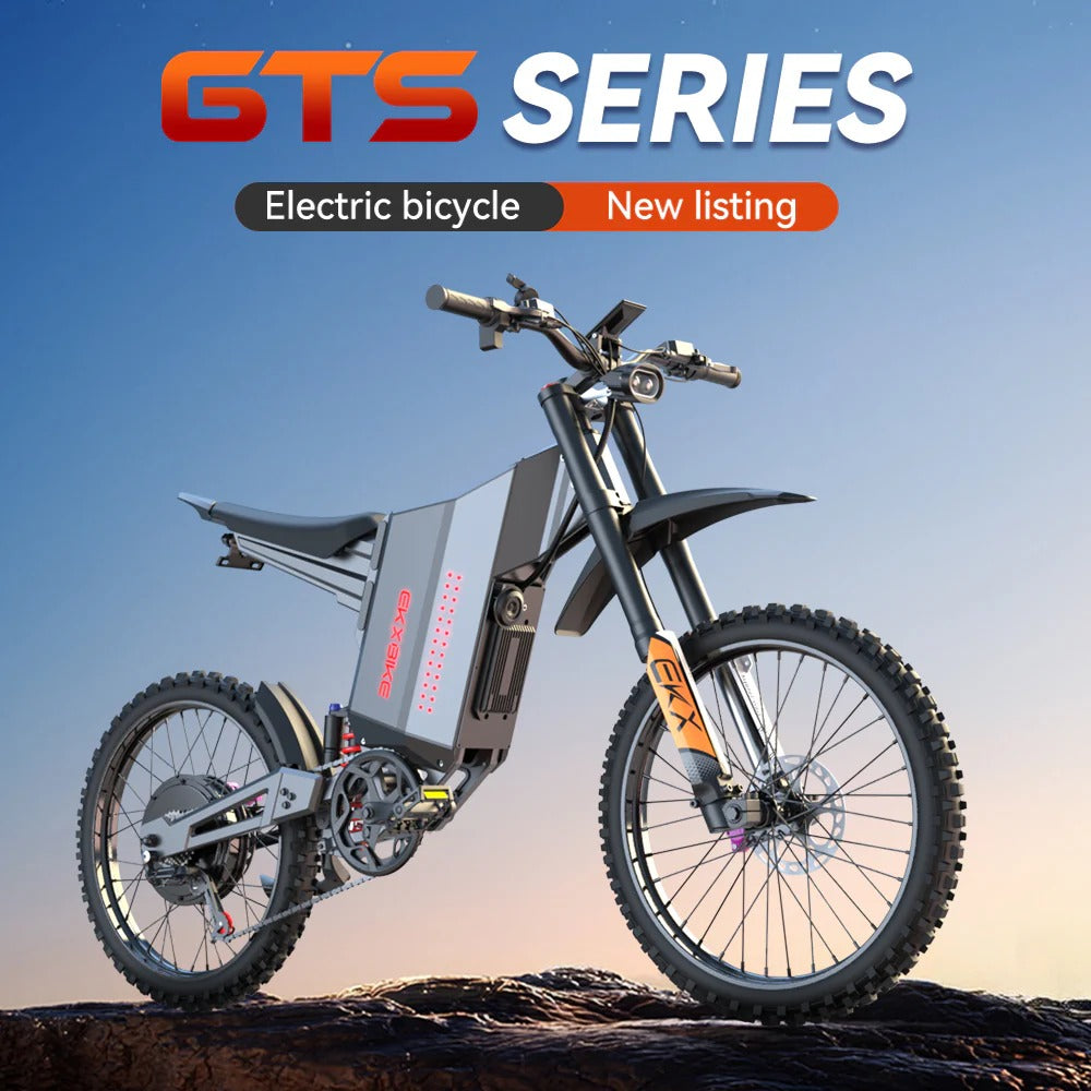 EKXBIKE GTS X22 19" Off-Road E-Bike 6000W Peak Motor 72V 30Ah Battery