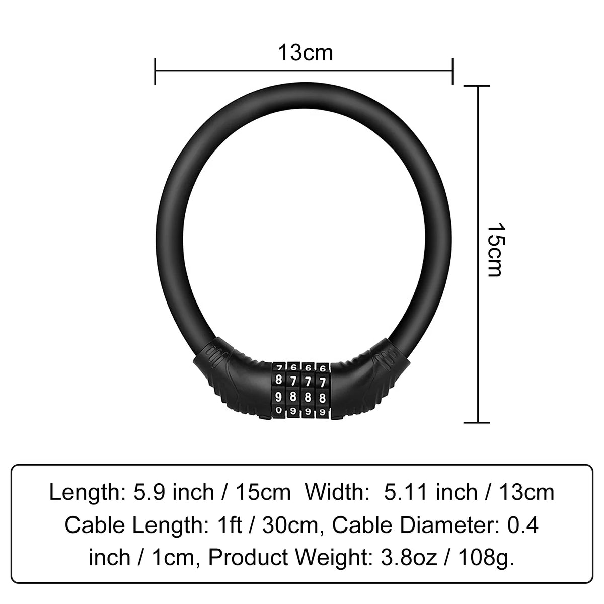 GLEERIDE 4 Digit Zinc Alloy Lock