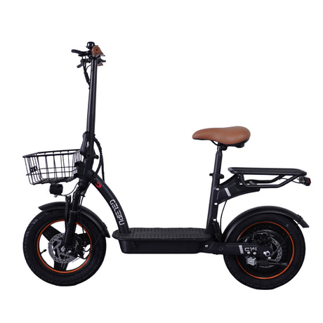 GELEIPU C14 14"Electric Scooter 500W Motor 48V 17.5Ah Seat and Cargo Carrier