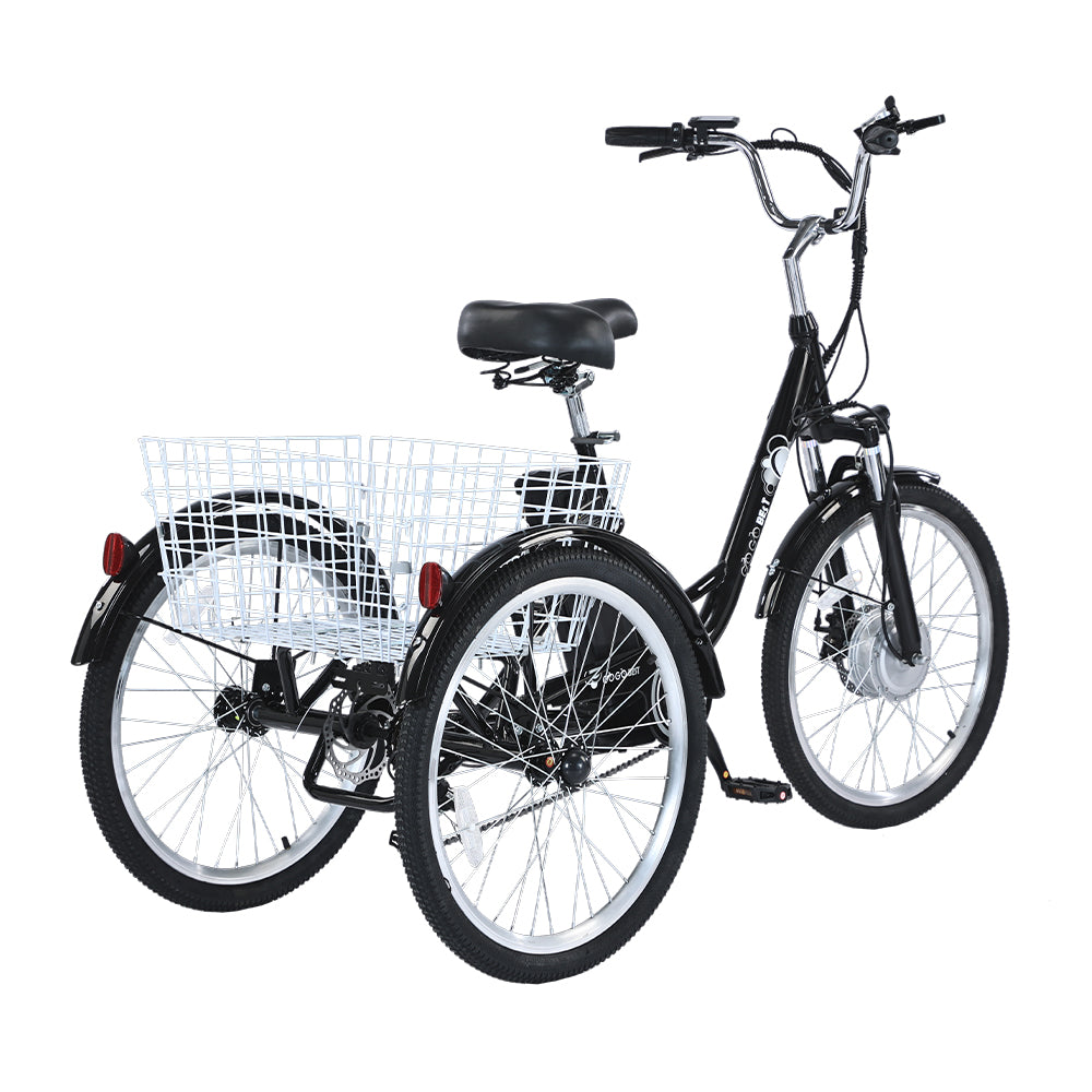 GOGOBEST GF100 24" Electric City Tricycle Cargo Ebike 350W Motor 36V 15Ah/20Ah Battery