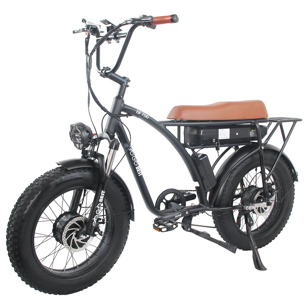 GOGOBEST GF750 20*4'' Bicicleta eléctrica todo terreno con neumático ancho 1000W*2 Motores duales Batería de 48V 17.5Ah