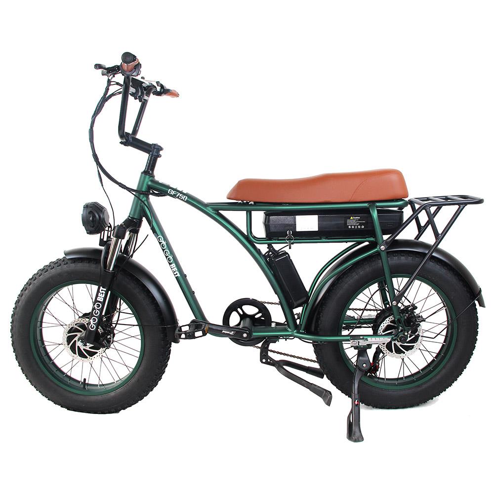 GOGOBEST GF750 20*4'' Bicicleta eléctrica todo terreno con neumático ancho 1000W*2 Motores duales Batería de 48V 17.5Ah