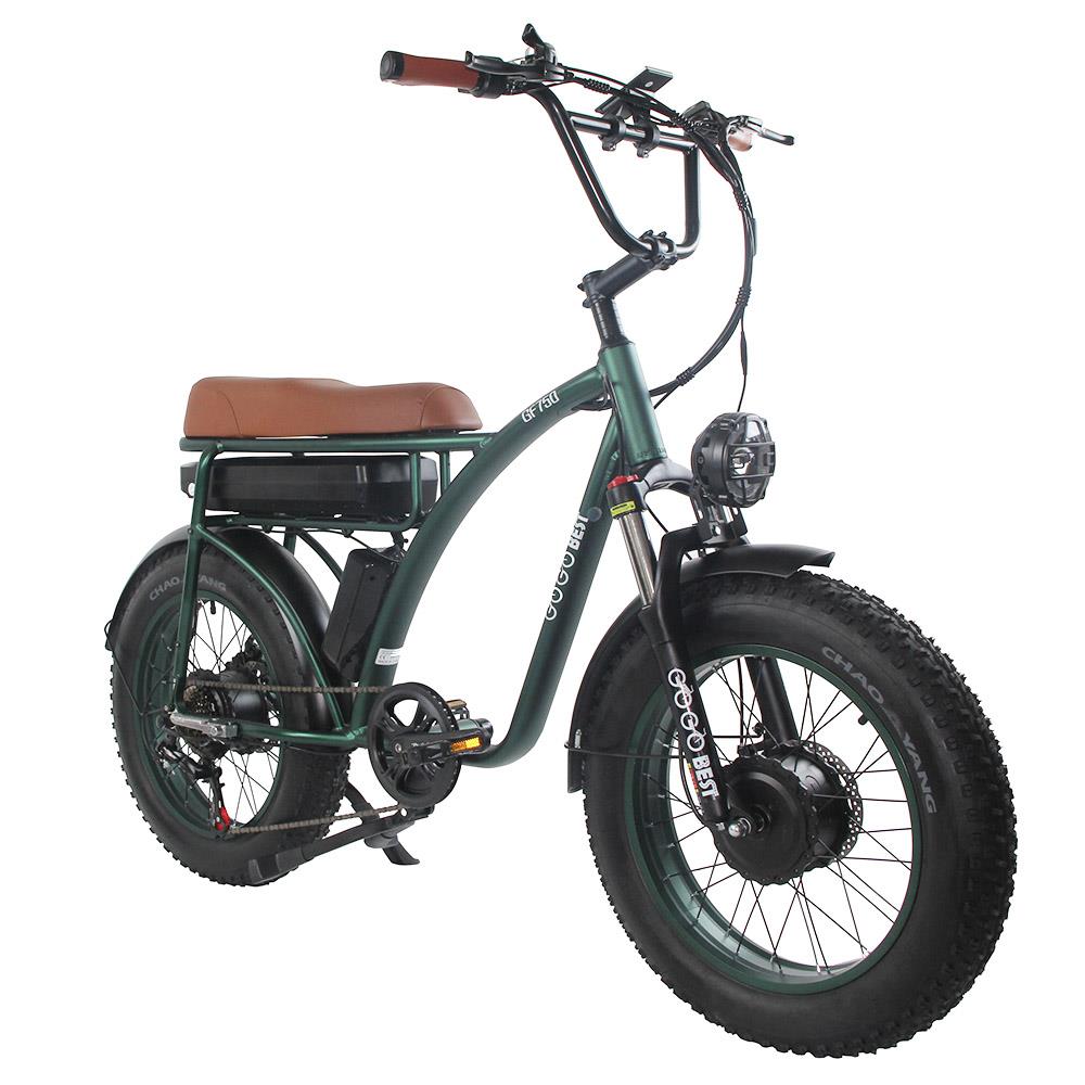 GOGOBEST GF750 20*4'' Bicicleta eléctrica todo terreno con neumático ancho 1000W*2 Motores duales Batería de 48V 17.5Ah
