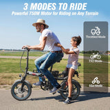 GUGOIS G16 16" Mini Folding Electric Bike 500W Motor 48V 15Ah Battery