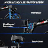 GUGOIS G16 16" Mini Folding Electric Bike 500W Motor 48V 15Ah Battery