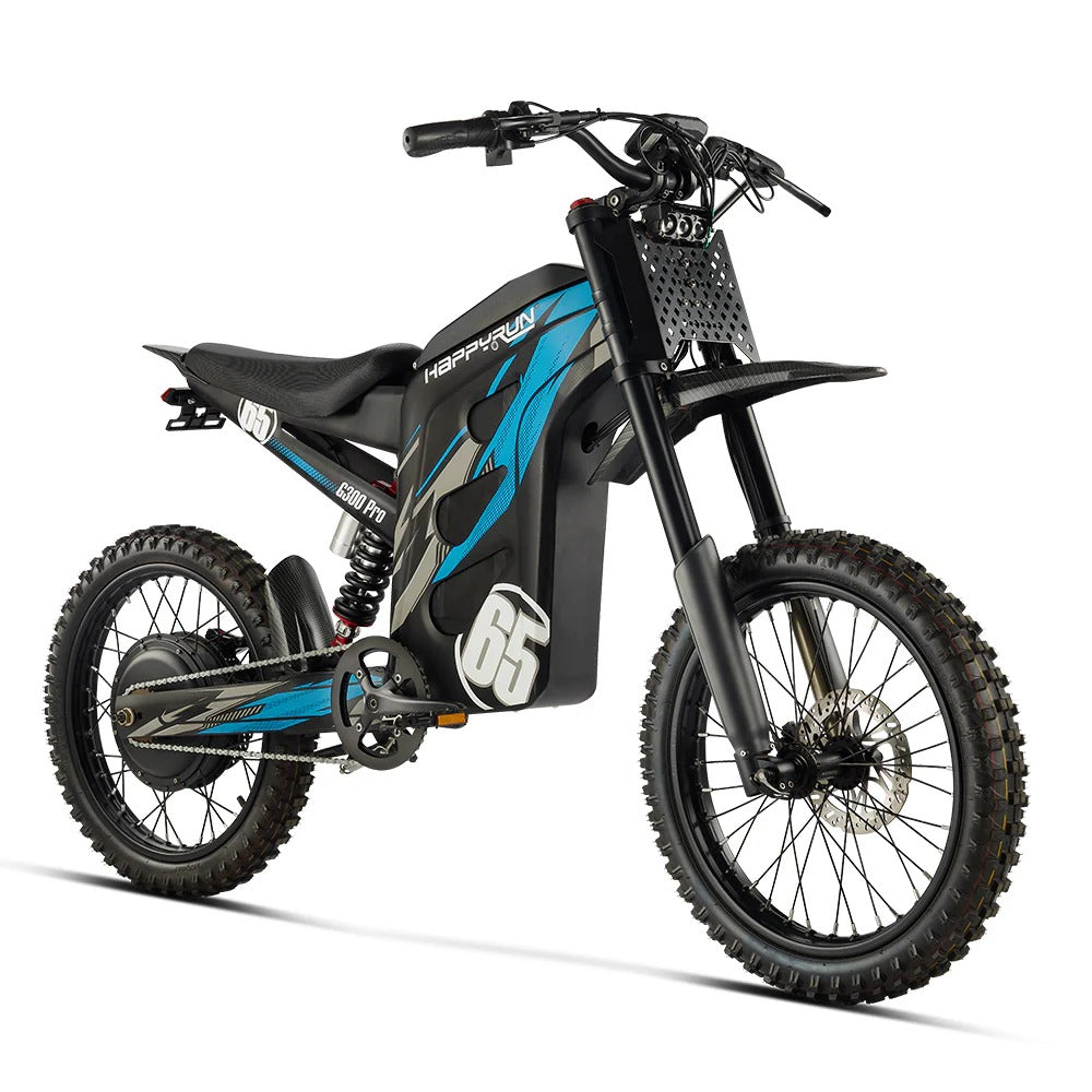 HAPPYRUN Tank G300 Pro Fat Tire Electric Bikes 6500W Peak Motor 72V 30Ah Battery