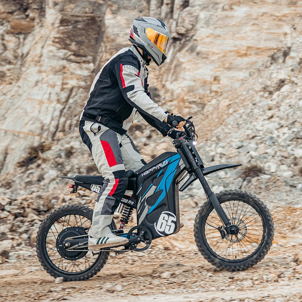 HAPPYRUN Tank G300 Pro Fat Tire Electric Bikes 6500W Peak Motor 72V 30Ah Battery