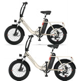 INVANTI TIDE2 Folding Step-Thru Electric Bike Combo