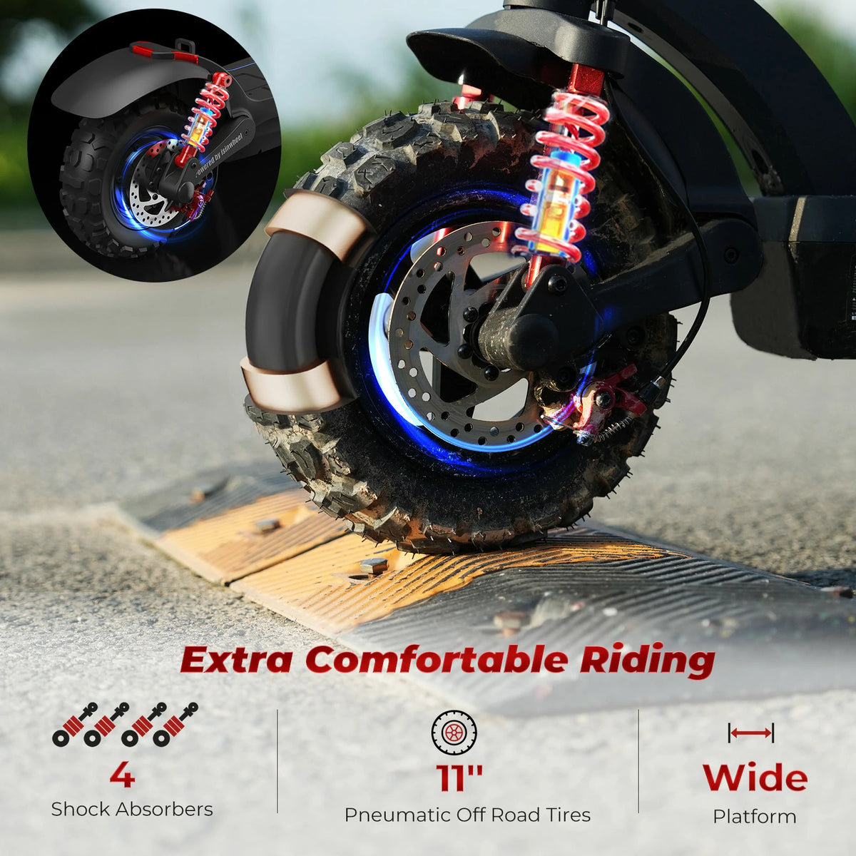 ISINWHEEL GT2 11" Foldable Electric Scooter 800W Motor 48V 15Ah Battery