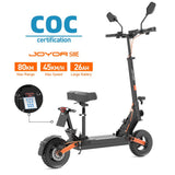 JOYOR S8E 10" Foldable Electric Scooter With Seat NFC 800W Motor 48V 26Ah Battery (EEC Certificate)