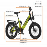 CYRUSHER Kommoda Pro 20§ Fat Tire Electric Bike 250W Motor 52V 20Ah Battery