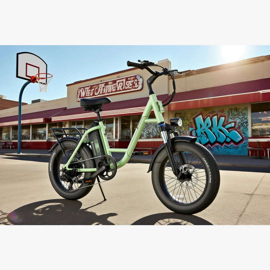 LUCKEEP C27 20" Step-Thru Cargo Electric Bike 750W(1200W Peak) Motor 48V 13Ah Battery