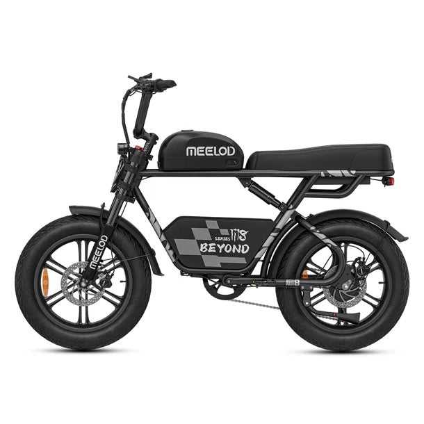 MEELOD M8 20" Retro Moped Style Electric Bike 750W Motor 48V 15.6Ah Battery