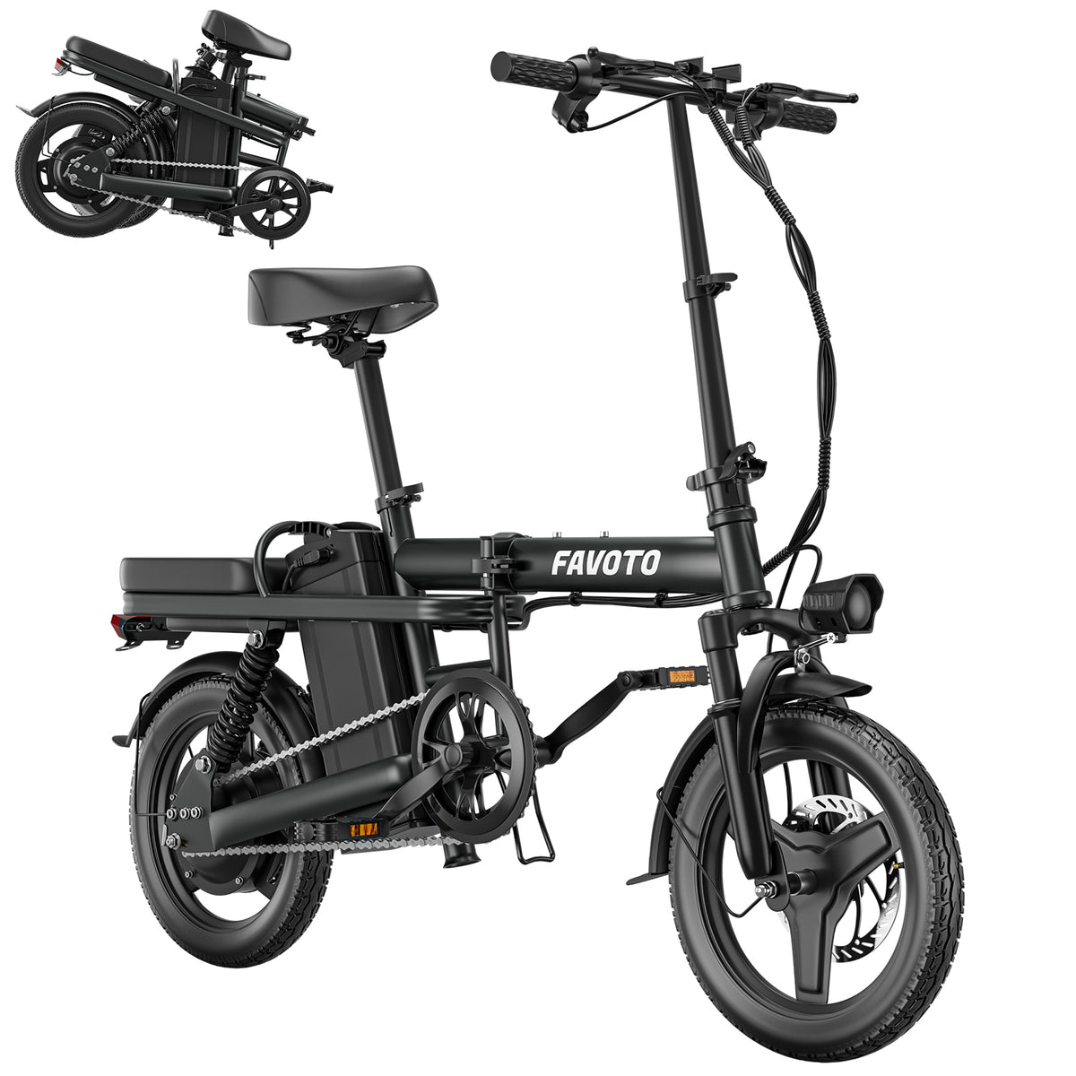 MEELOD Z9-2 14" Mini Folding Electric Bike 750W Peak Motor 48V 15.6Ah Battery