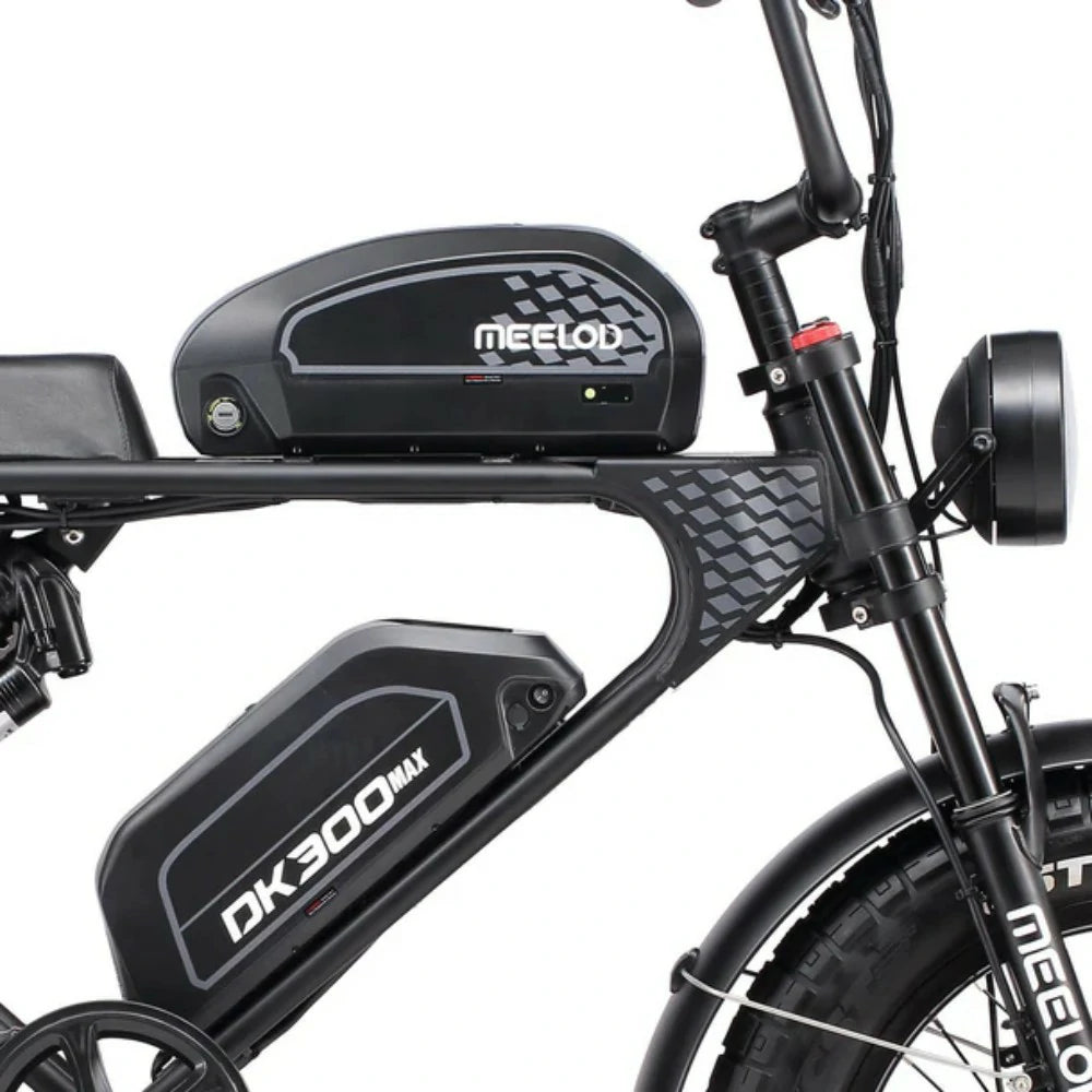 MEELOD DK300 MAX 20" Retro Moped Style Electric Bike 2400W Peak Dual Motors 48V 20Ah Dual Batteries