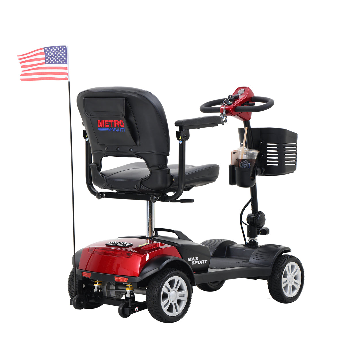 METRO MOBILITY MAX SPORT 9" 4 Wheel Electric Mobility Scooter  300W Motor 24V 12Ah Battery