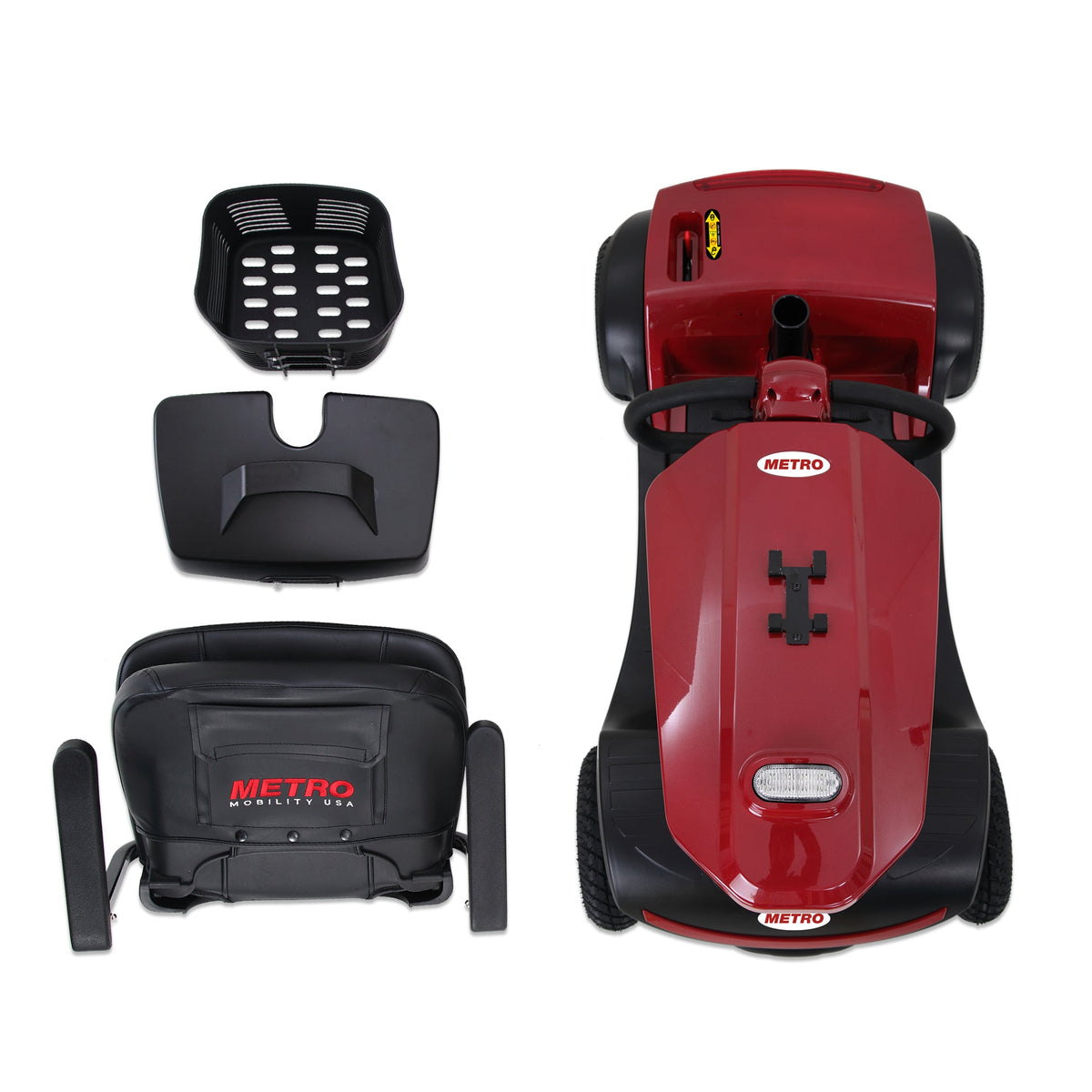 METRO MOBILITY PATRIOT 9" 4 Wheel Electric Mobility Scooter 300W Motor 24V 12Ah Battery