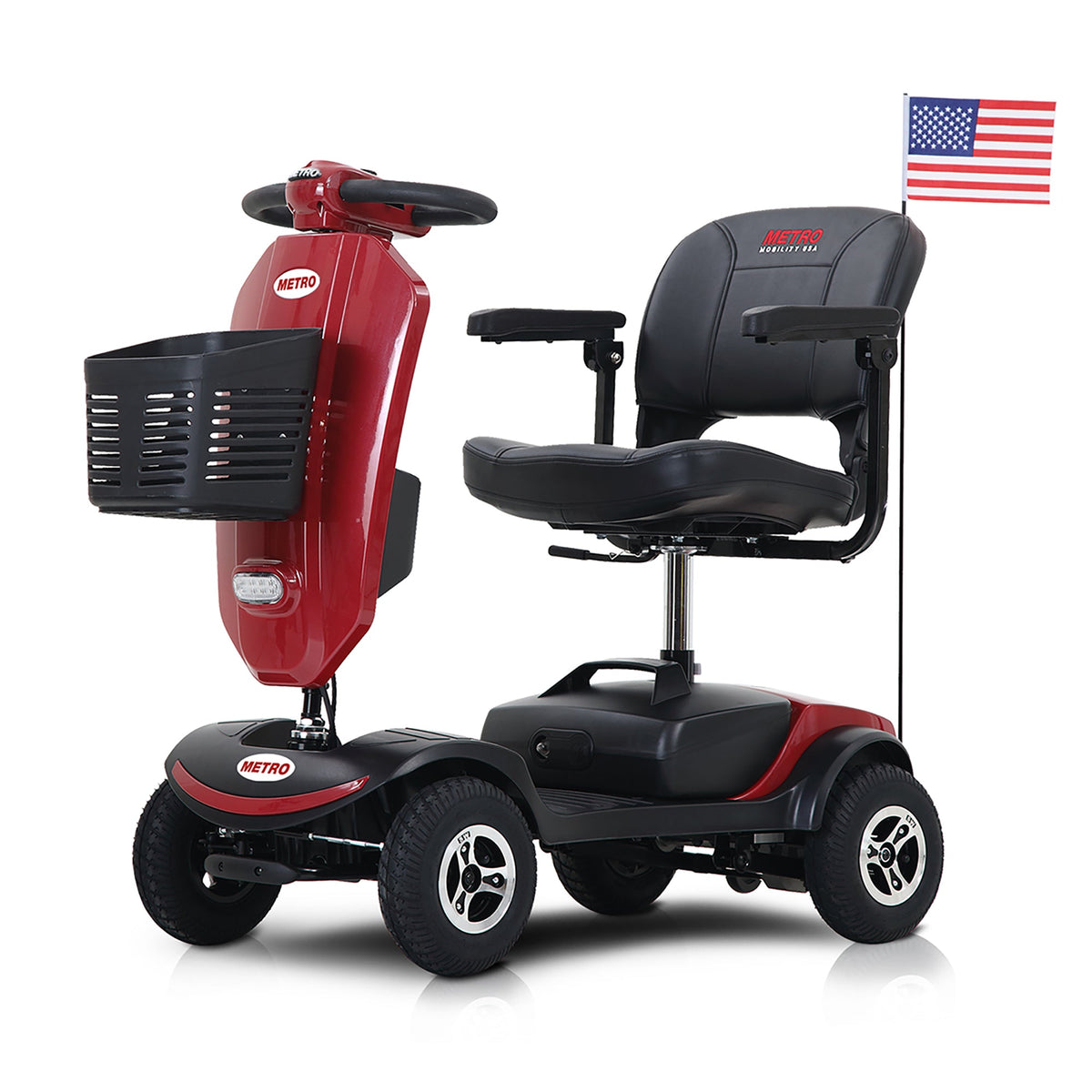 METRO MOBILITY PATRIOT 9" 4 Wheel Electric Mobility Scooter 300W Motor 24V 12Ah Battery
