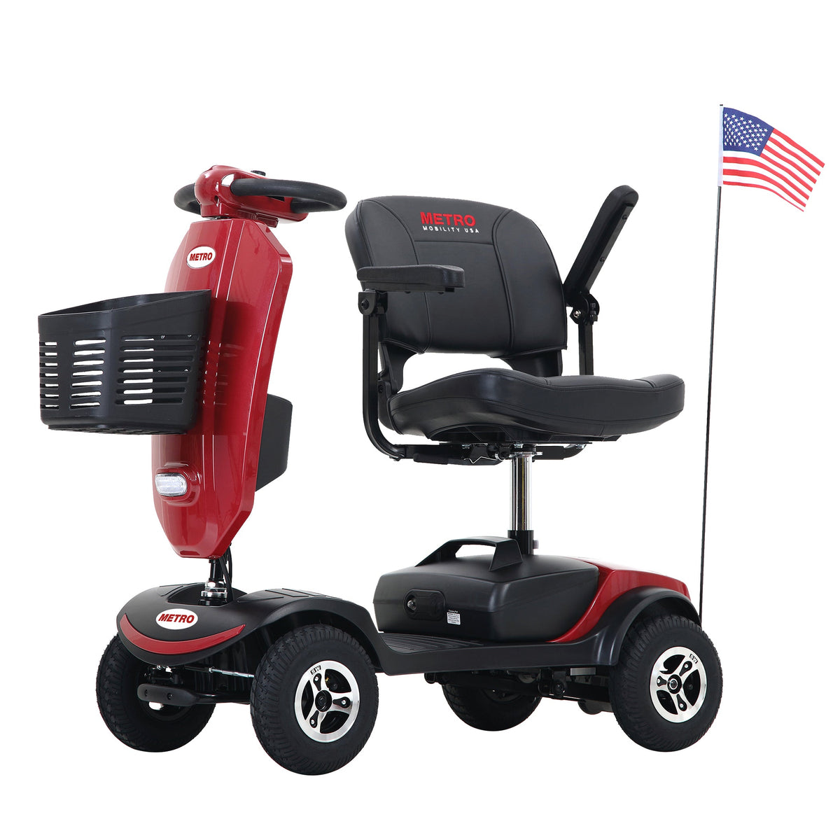 METRO MOBILITY PATRIOT 9" 4 Wheel Electric Mobility Scooter 300W Motor 24V 12Ah Battery