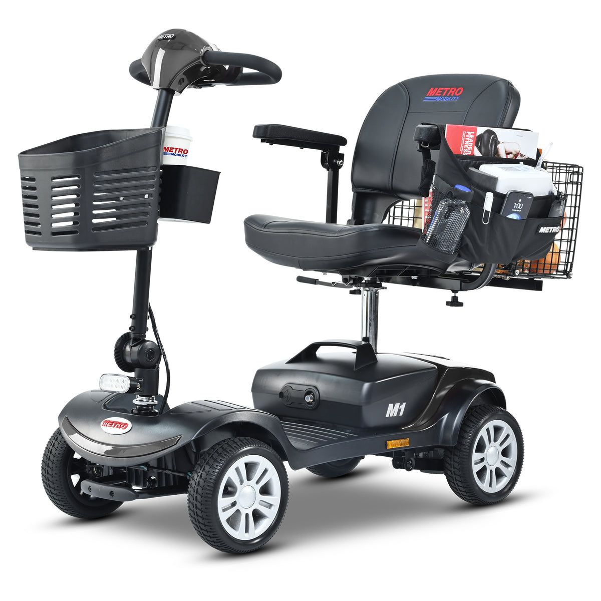 METRO MOBILITY M1 9" 4 Wheel Mobility Electric Wheelchairs 300W Motor 24V 12Ah Battery