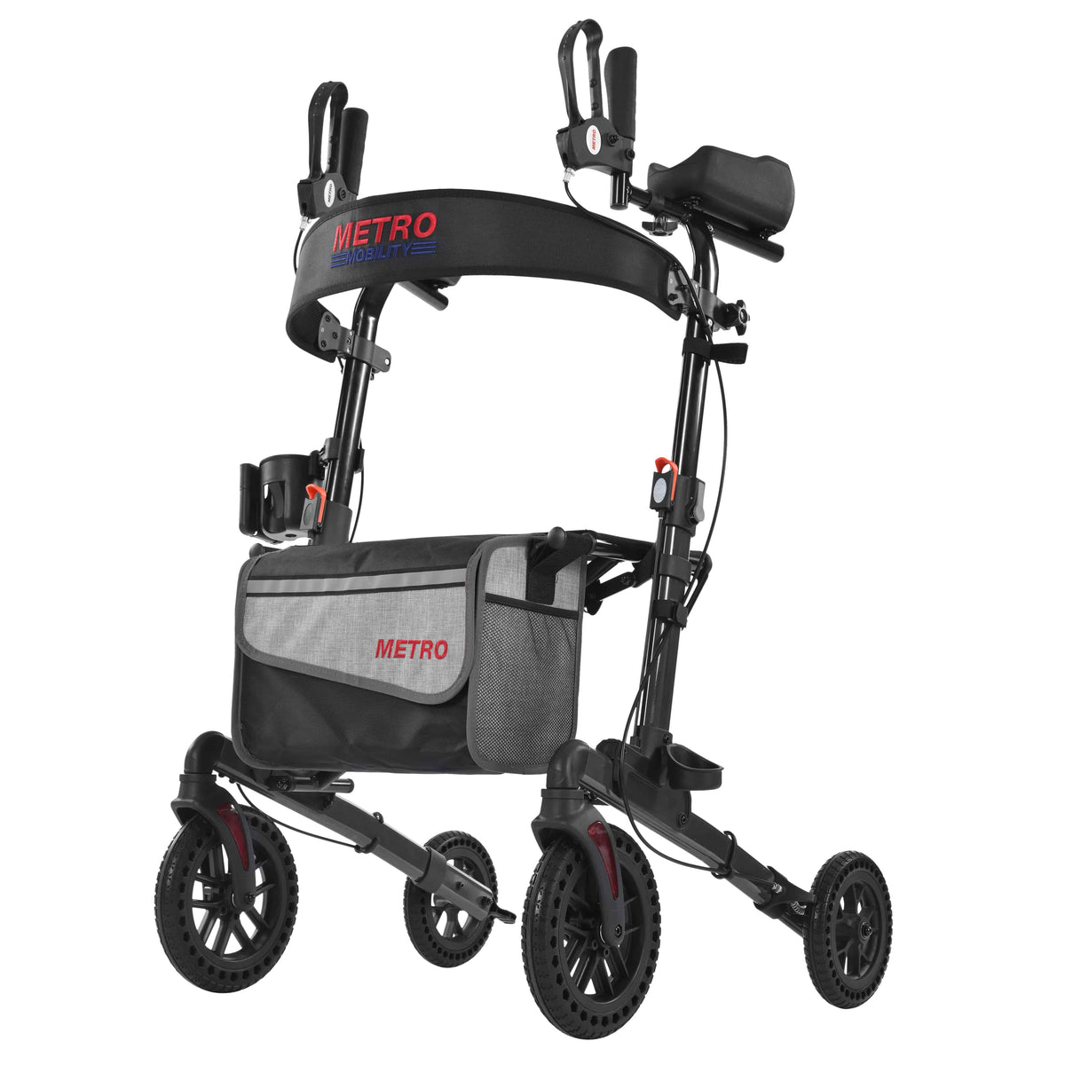 METRO MOBILITY M905BU 4-Wheel Rollator Walker with Seat & Basket