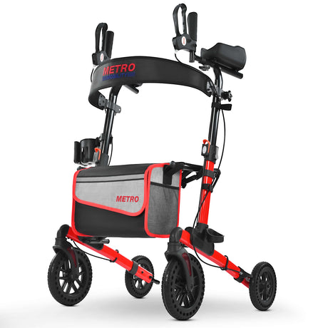 METRO MOBILITY M905BU 4-Wheel Rollator Walker with Seat & Basket