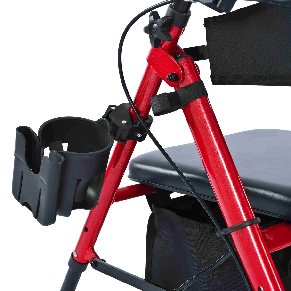 METRO MOBILITY M913P 4-Wheel Rollator Walker with Seat & Basket
