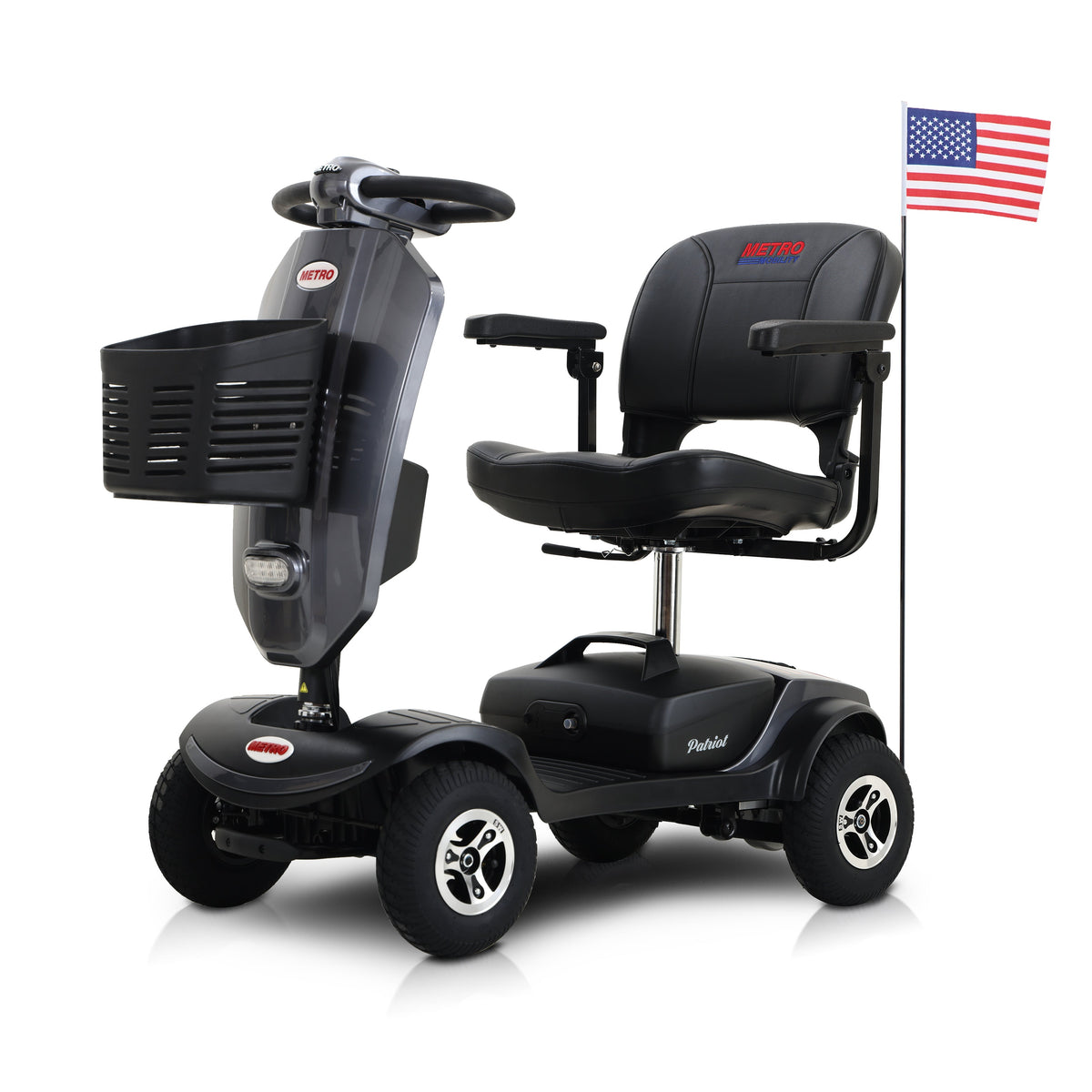 METRO MOBILITY PATRIOT 9" 4 Wheel Electric Mobility Scooter 300W Motor 24V 12Ah Battery