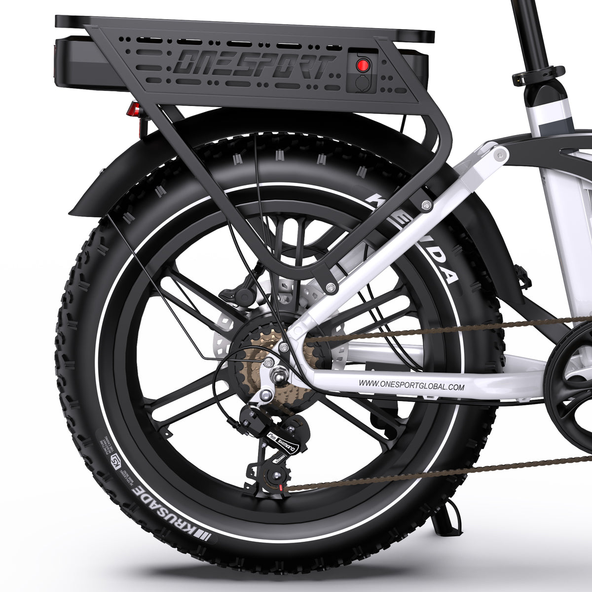ONESPORT OT08 PRO 20" Full Suspension Fat Tire Electric Bike 500W  Motor 48V 18Ah*2 Dual Battery