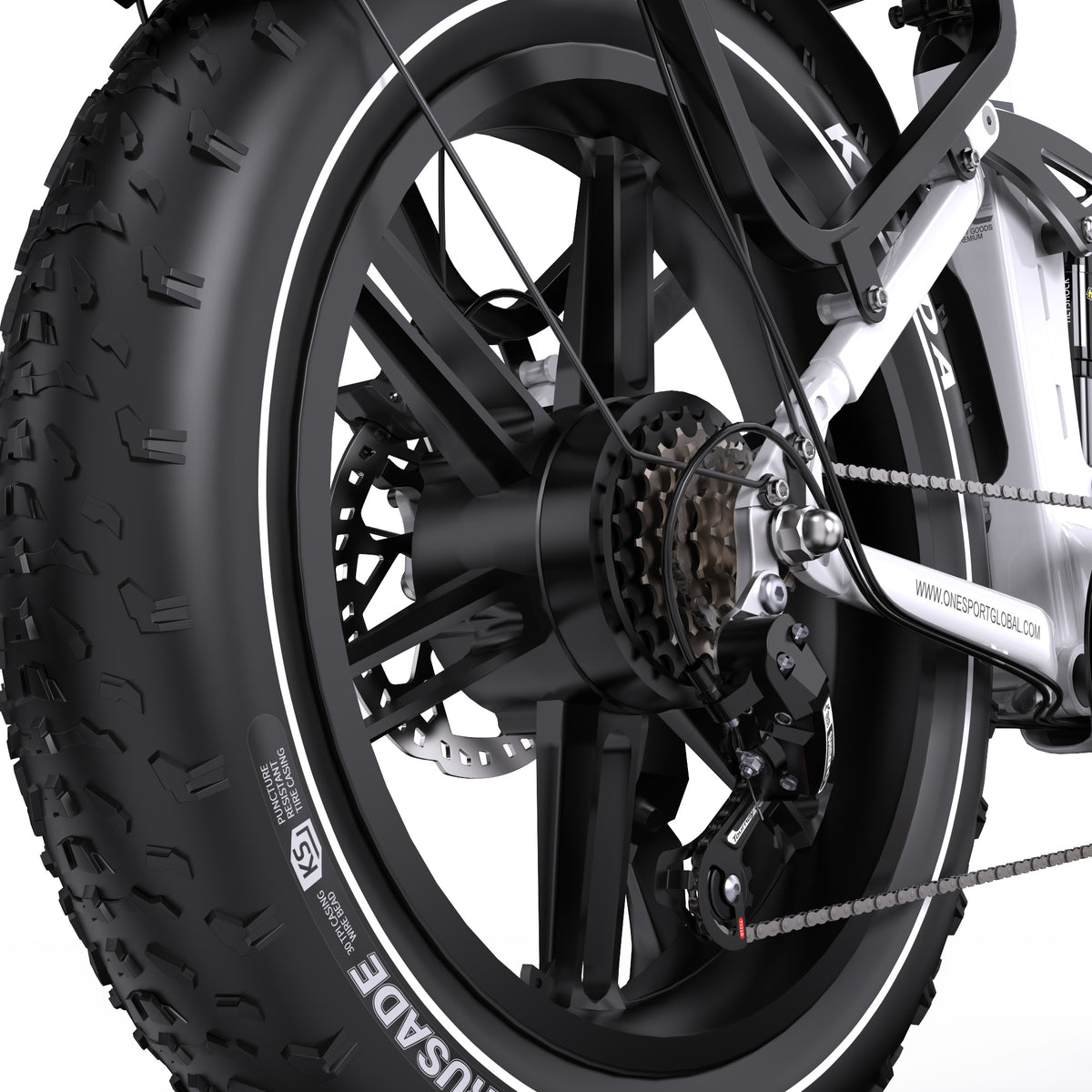 ONESPORT OT08 PRO 20" Full Suspension Fat Tire Electric Bike 500W  Motor 48V 18Ah*2 Dual Battery